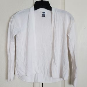 Old Navy girls white cardigan